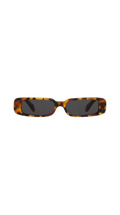 Rectangular S343 Sunglasses in Havana Acetate