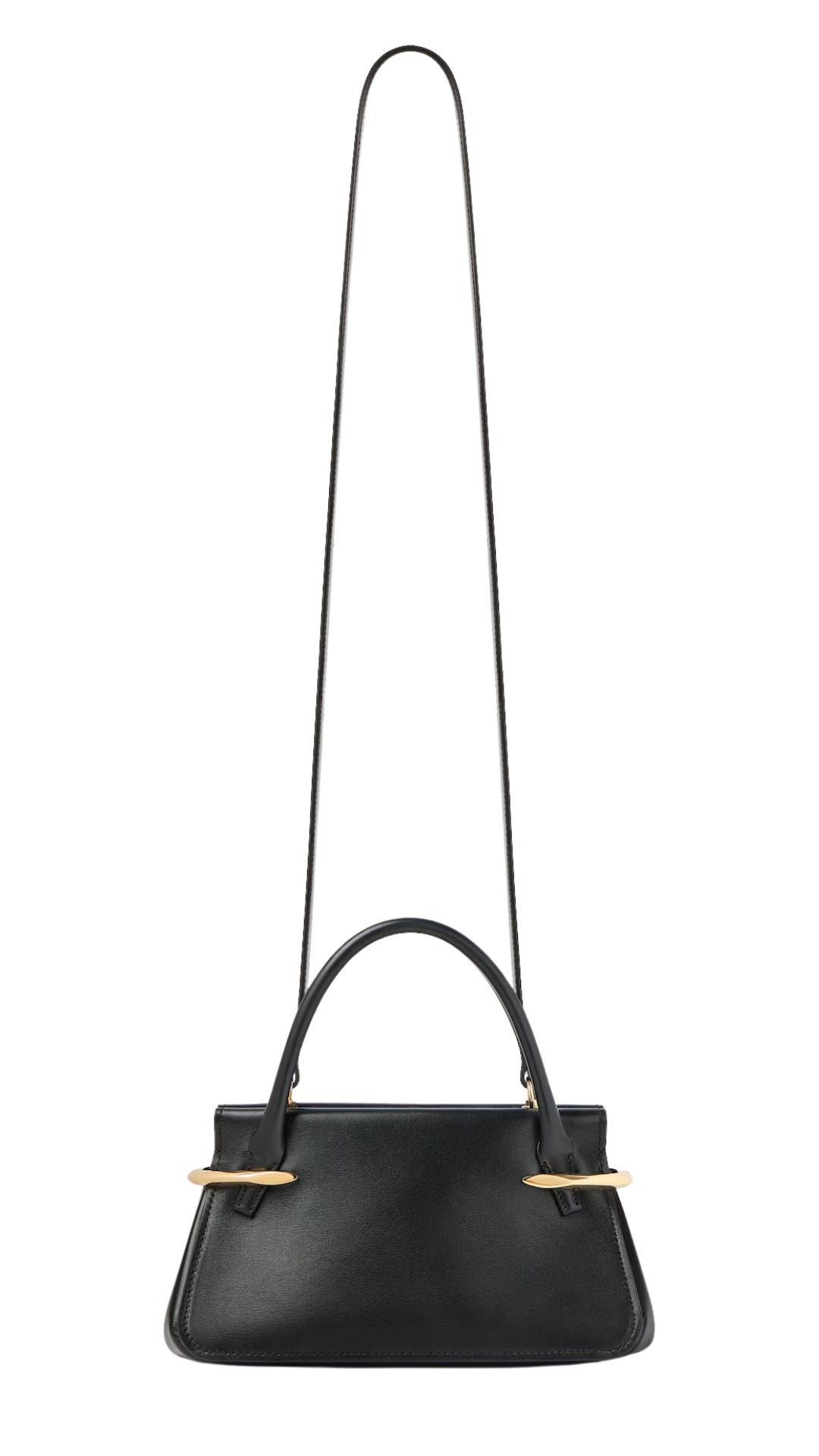 Mini Pinch Bag in Black Leather