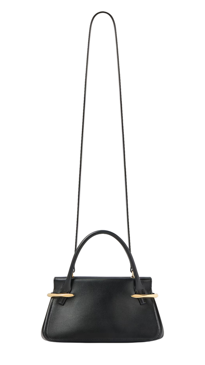 Mini Pinch Bag in Black Leather