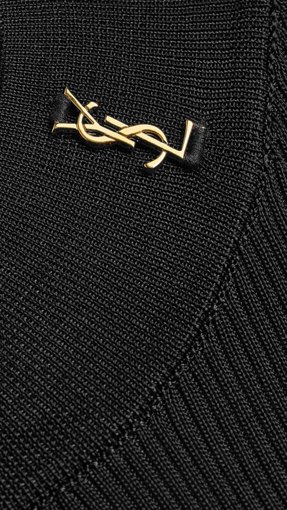 Ribbed Sweater Cassandre in Black Silk