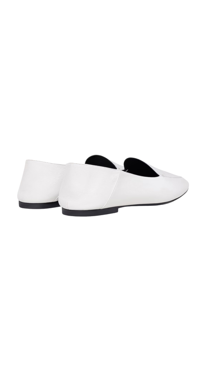 Aura Loafer in White Goatskin