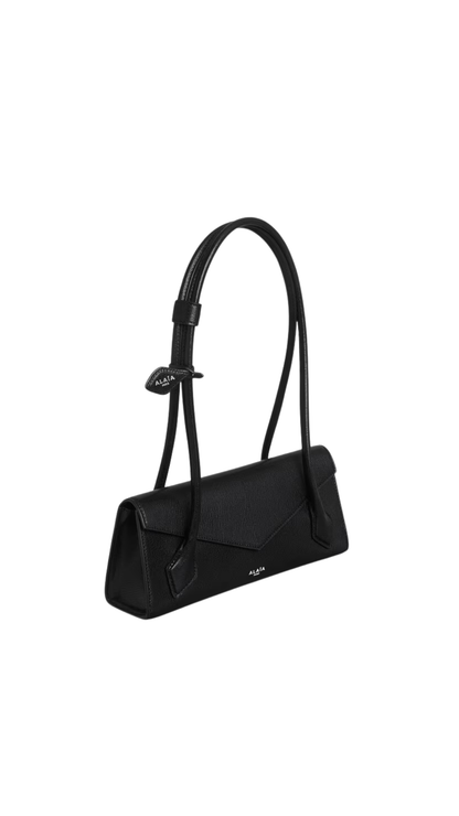Le Teckel Flap Small Bag in Black Shiny Goatskin