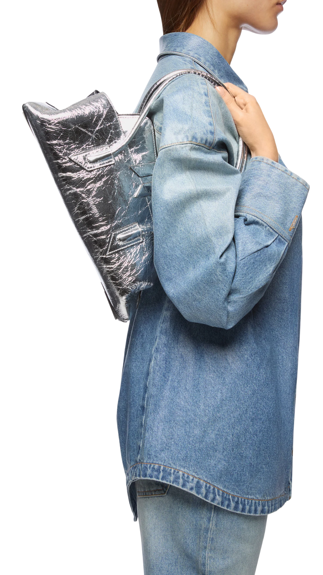 La Passeggiata Small Top Handle in Silver