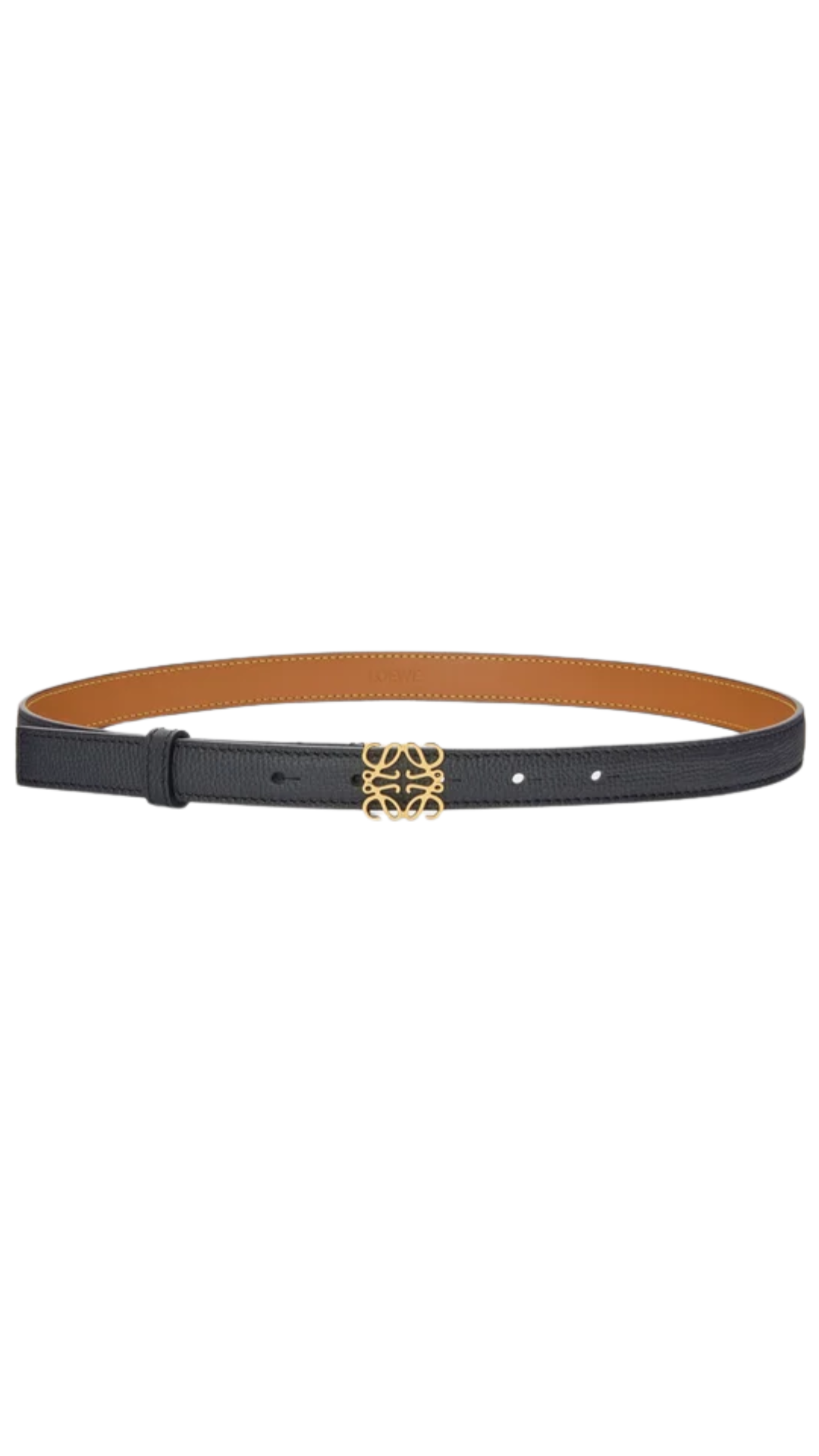 Anagram Belt in Black/Gold