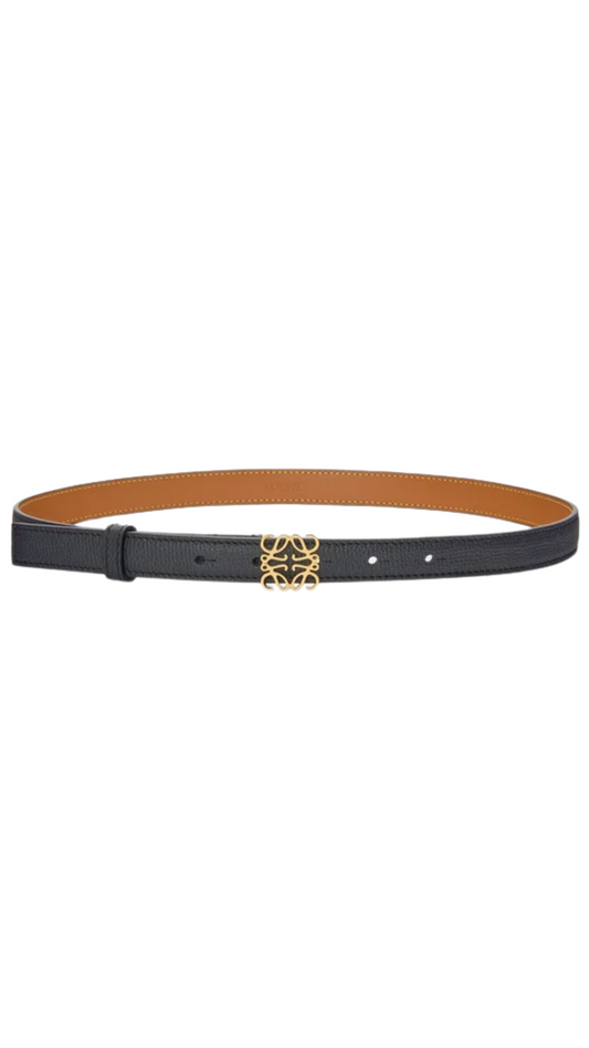 Anagram Belt in Black/Gold