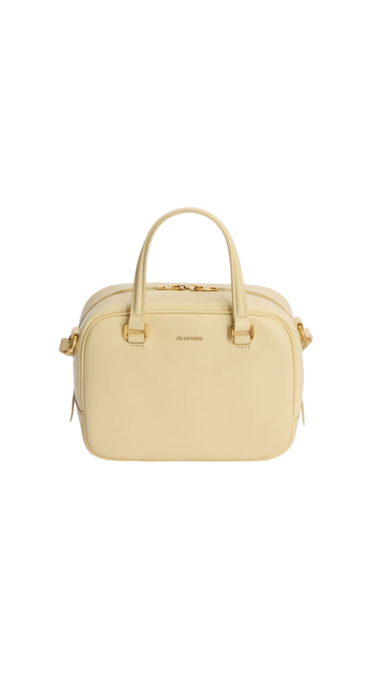 Vision Small in Cream Small-Sized Leather Crossbody Bag