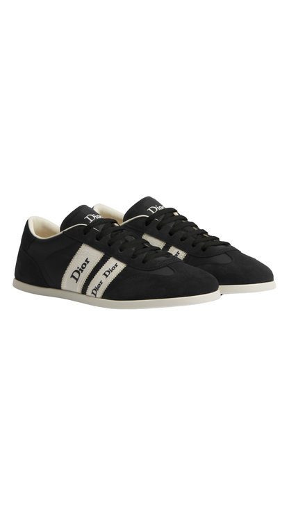 Dior Ribbon Sneaker in Black Suede Calfskin and Technical Fabric