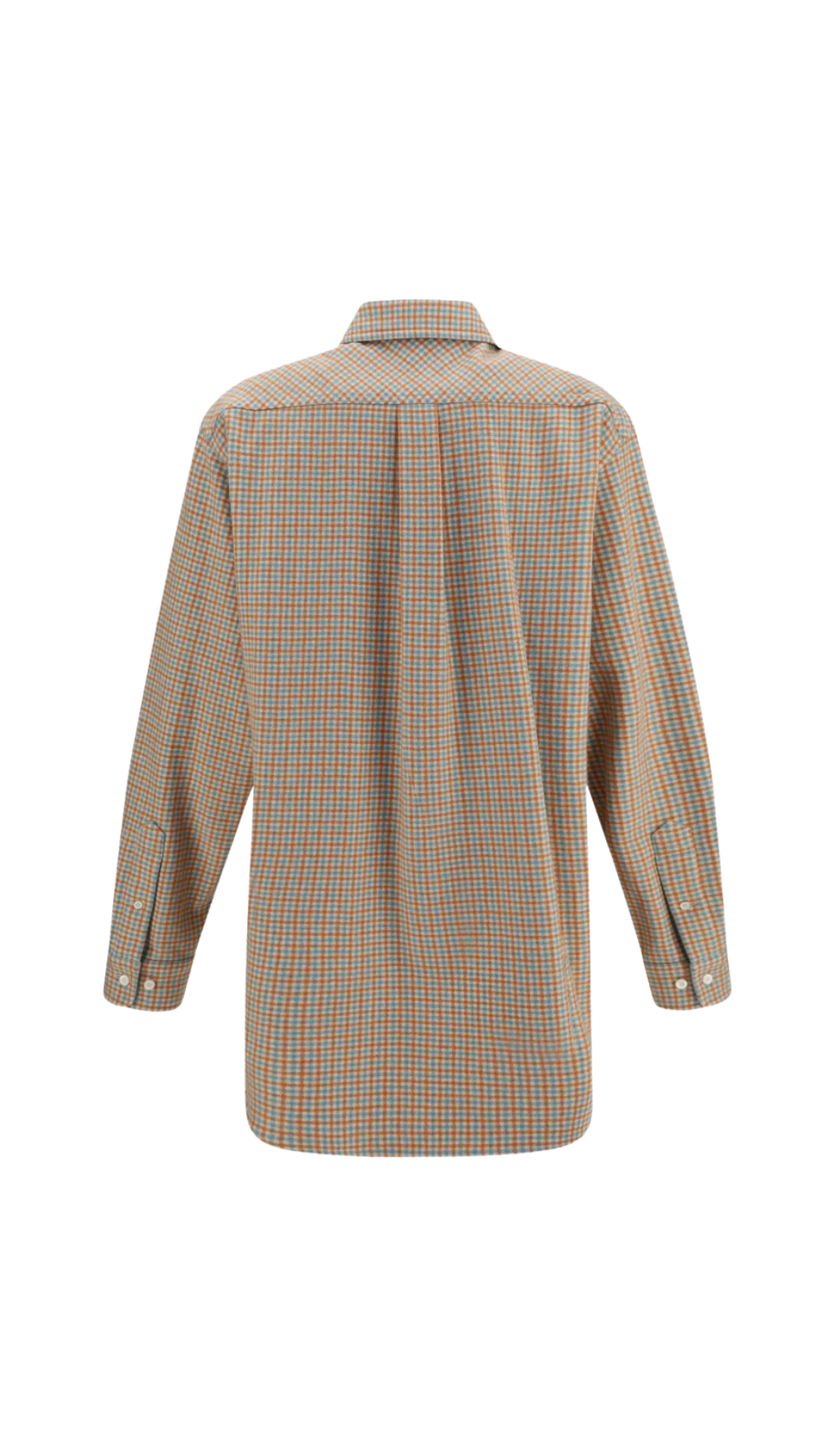 Wool Blend Shirt with Checked Pattern