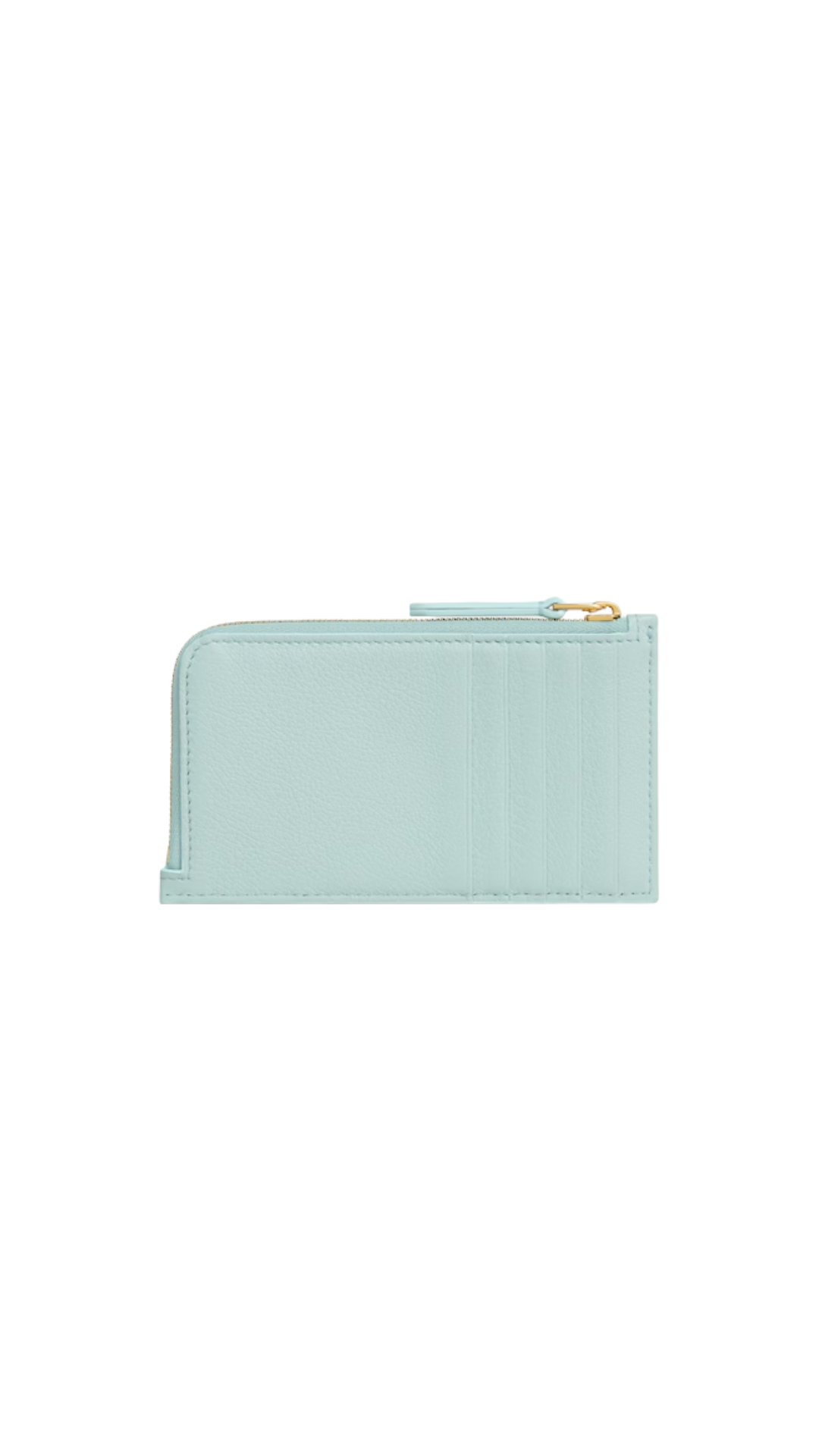 Long Zipped Card Holder in Powder Blue