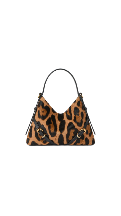 Nano Voyou Bag in Pony Effect Leather with Leopard Pattern