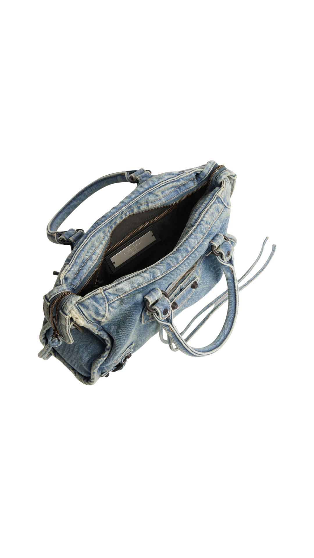 Le City Bag Small in Blue in Blue Washed Denim