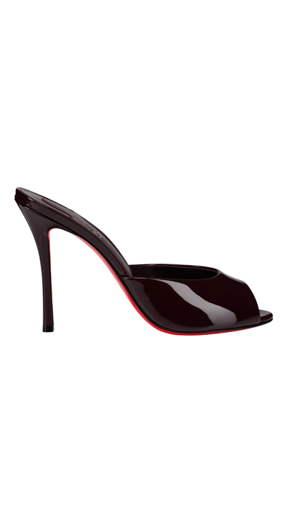Me Dolly 100 mm Mules - Patent Calf Leather in Dulse