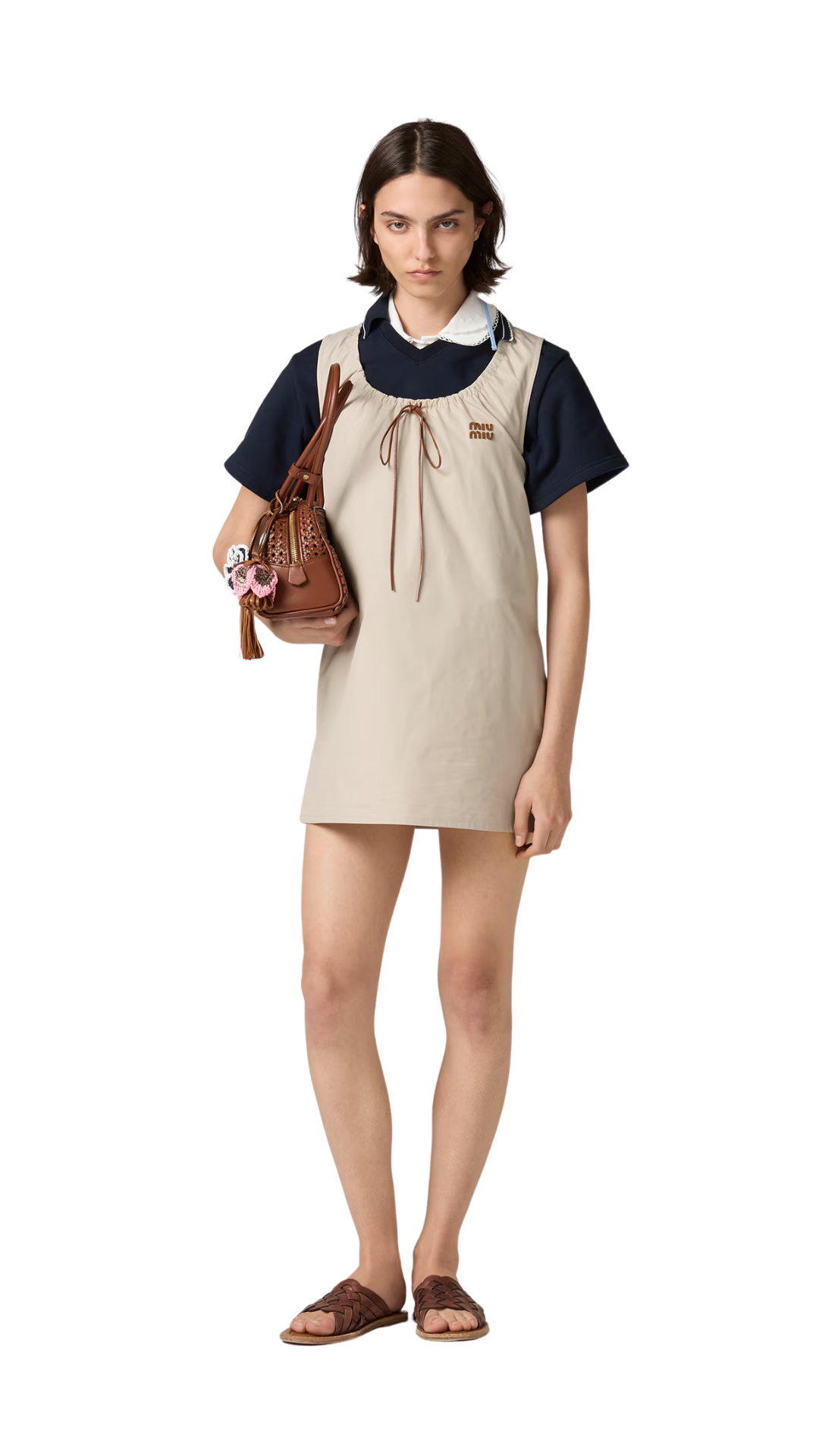 Panama Cotton Dress in Limestone
