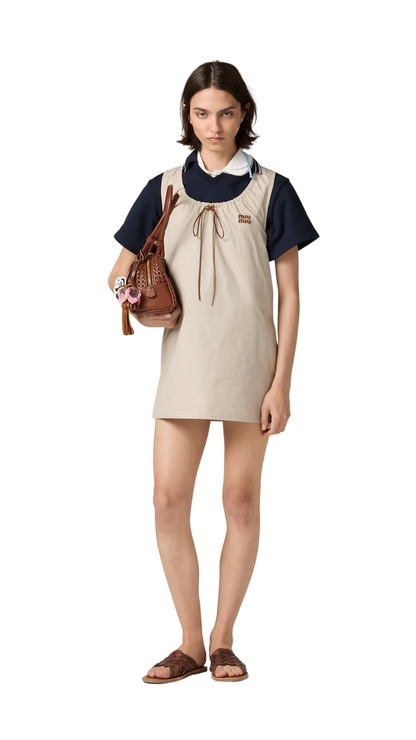Panama Cotton Dress in Limestone