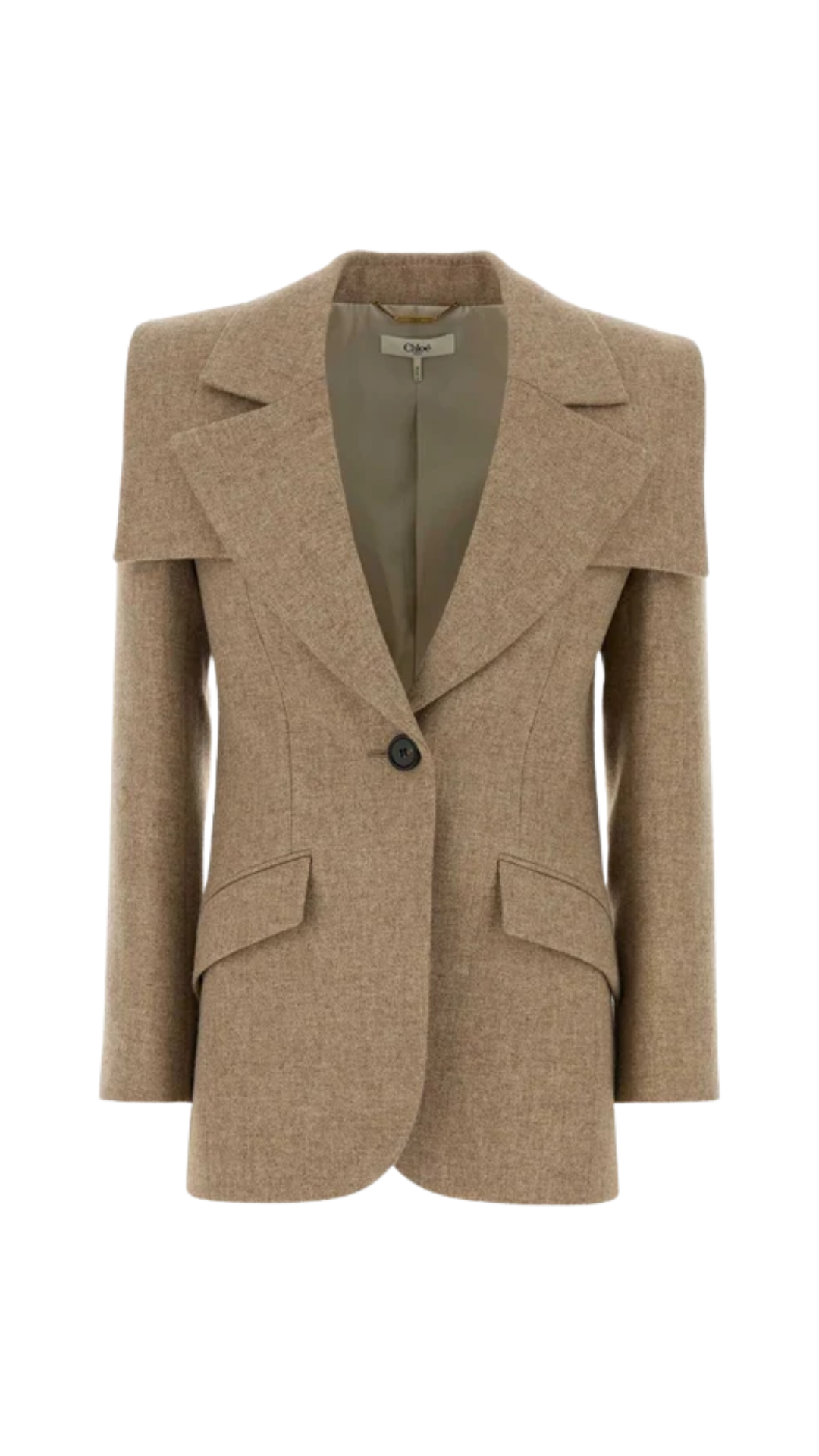 Single-Breasted Tailored Jacket in Prince of Wales Wool
