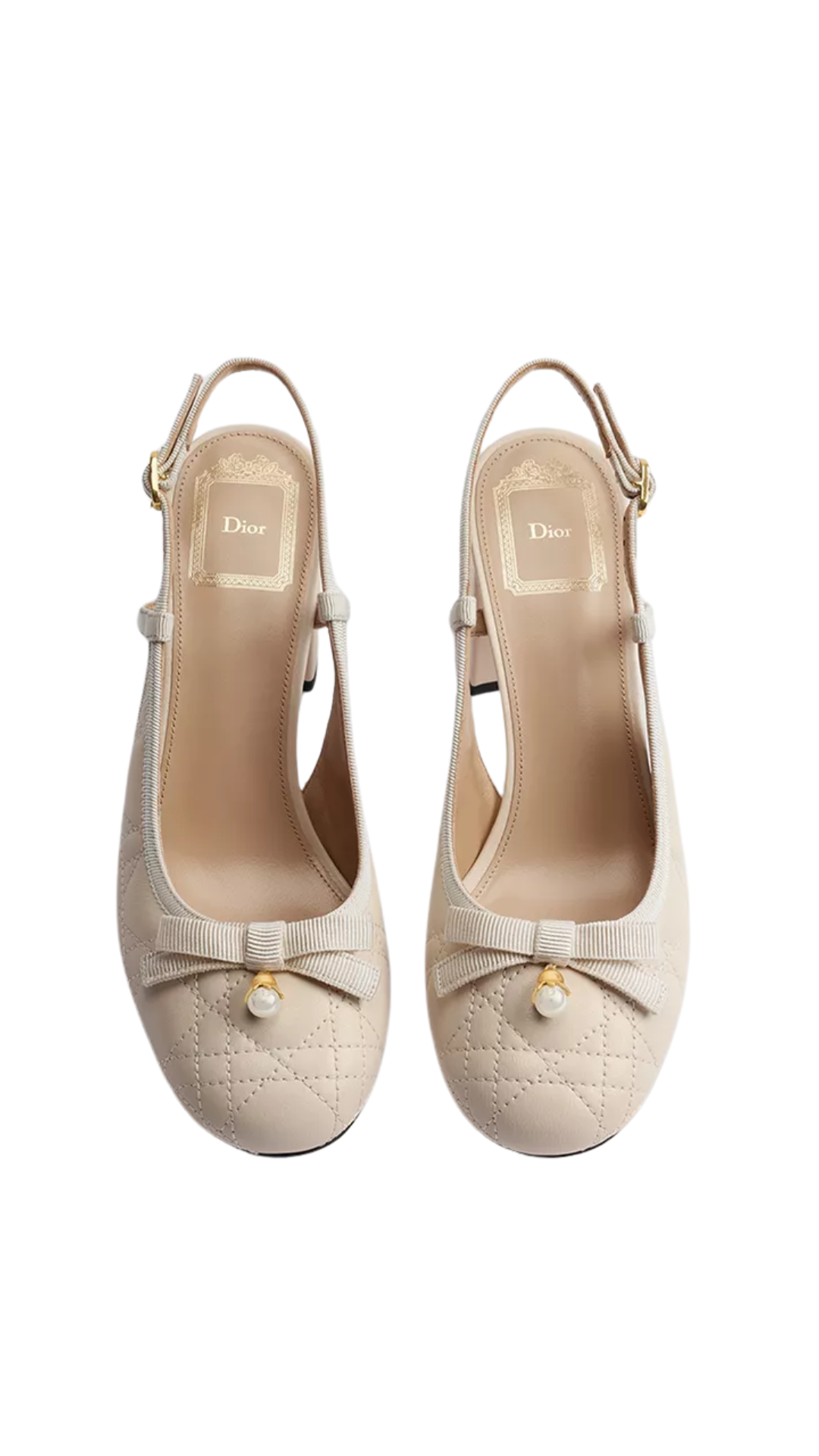 Ballet Slingback Pump in Trench Quilted Cannage Lambskin