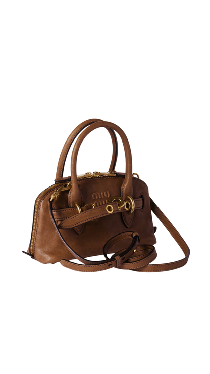 Aventure Mini Nappa Leather Bag in Oak