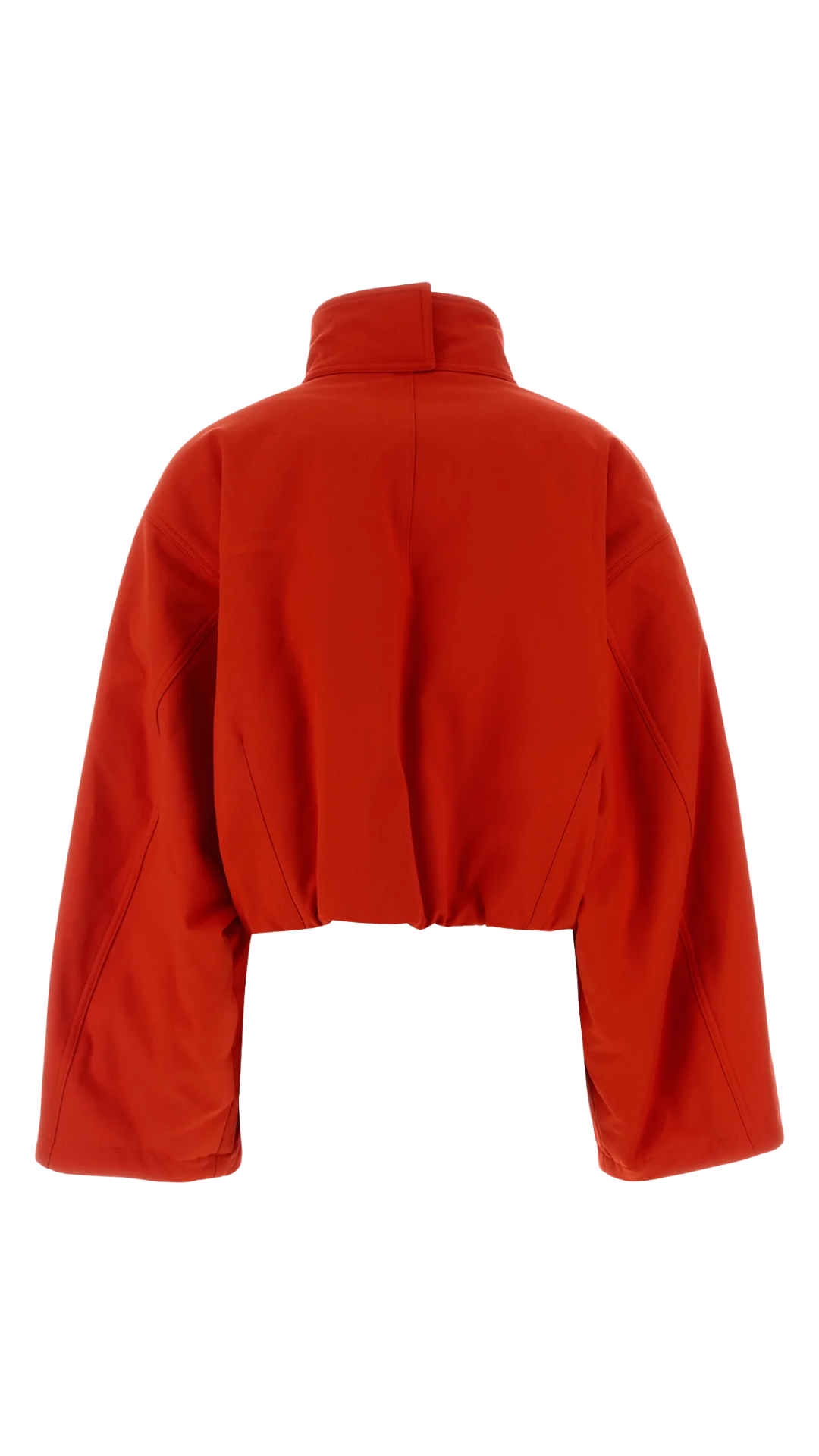 Layered Cotton Bomber Jacket in Red