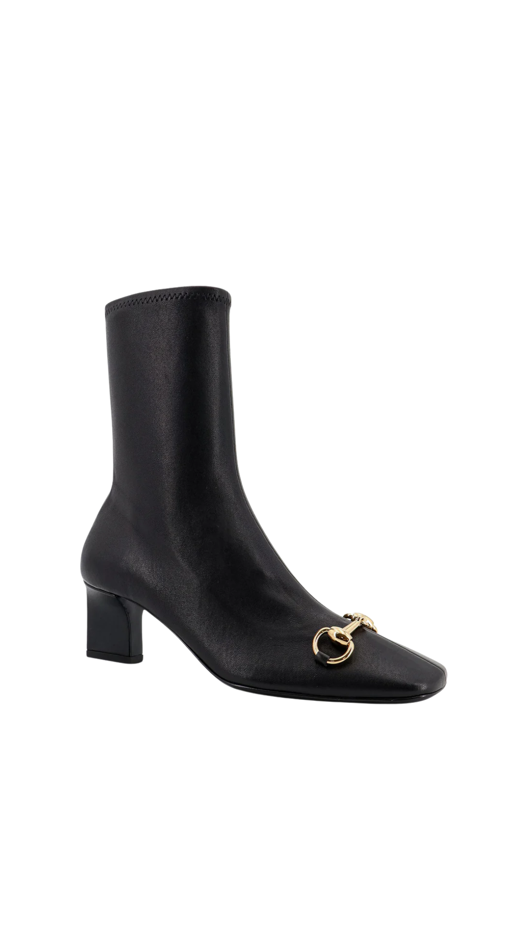 Signora Bootie in Black Soft Stretchy Leather