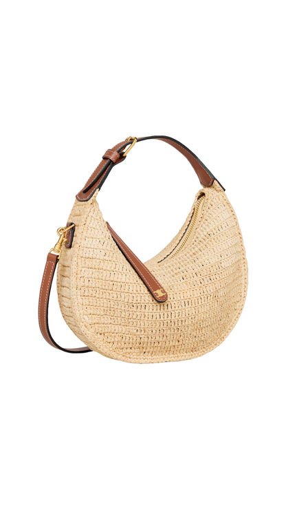 Teen Celine Lulu in Raffia and Natural Calfskin