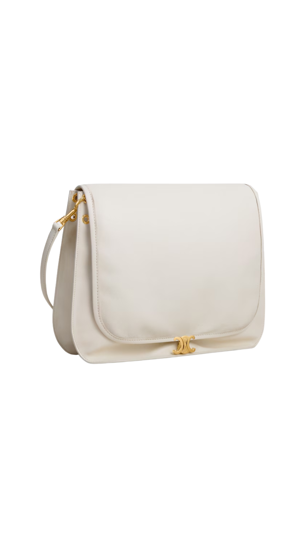 Soft Triomphe Besace in Supple Shiny Lambskin