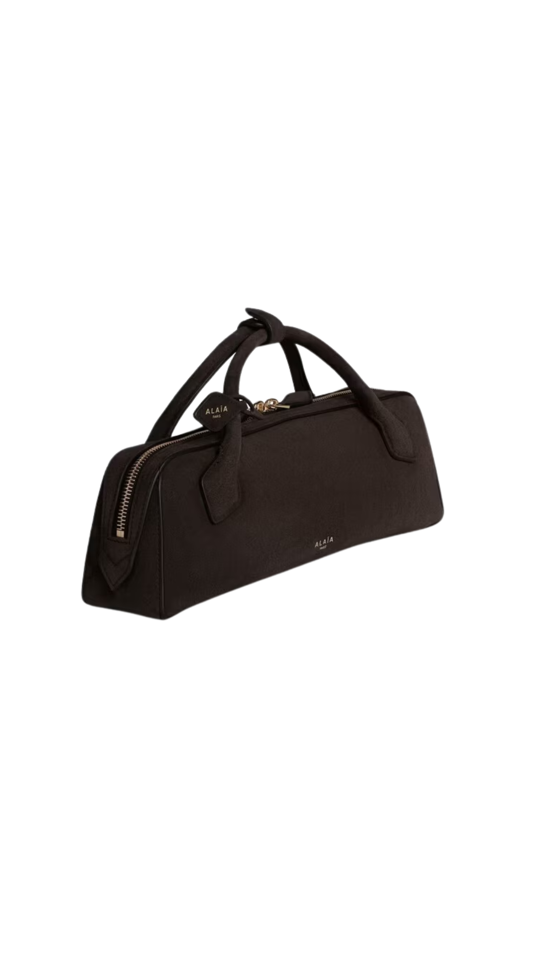 Le Teckel Clutch in Dark Brown Suede