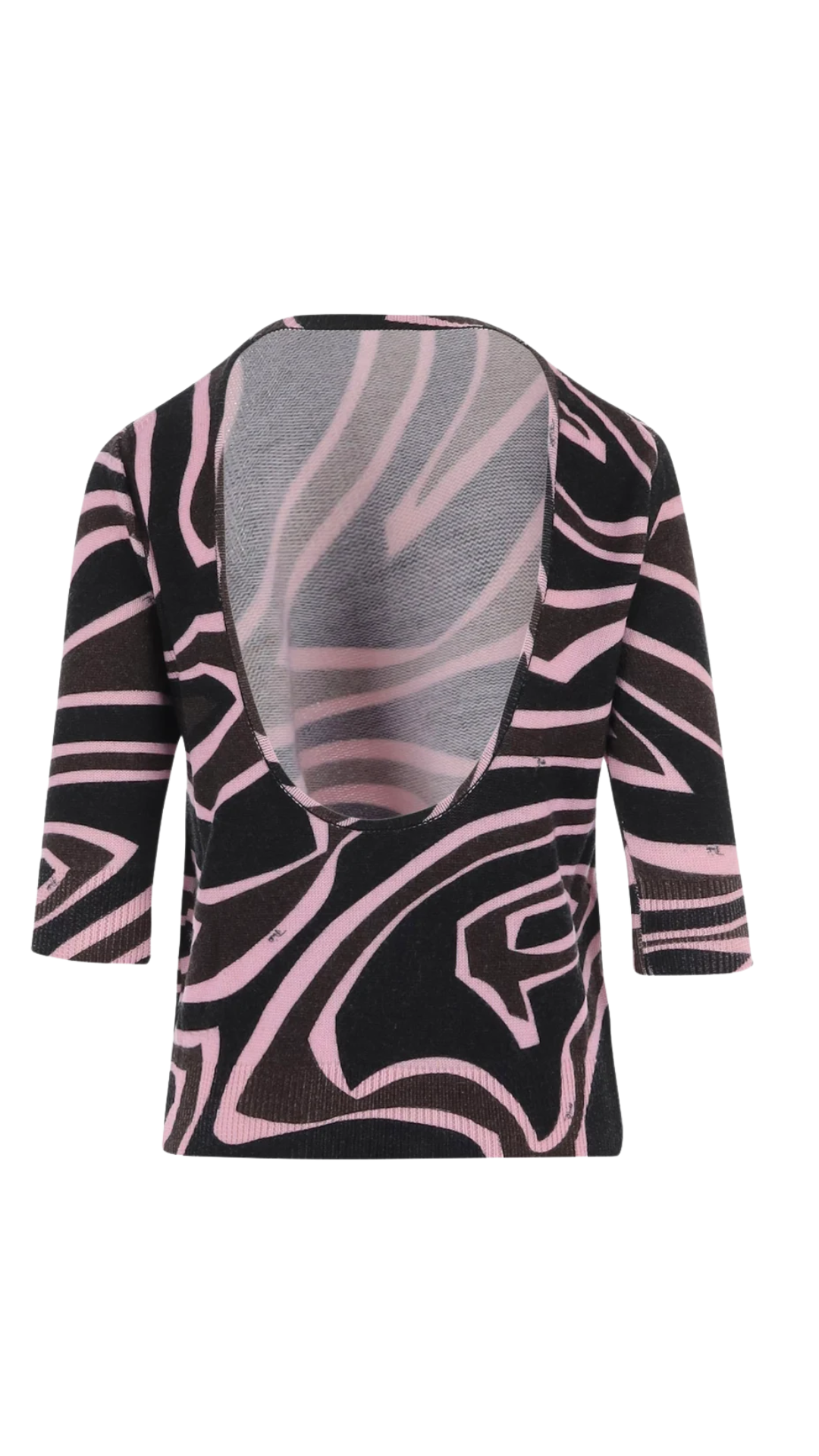 Labirinto Print Wool Sweater in Khaki and Pink