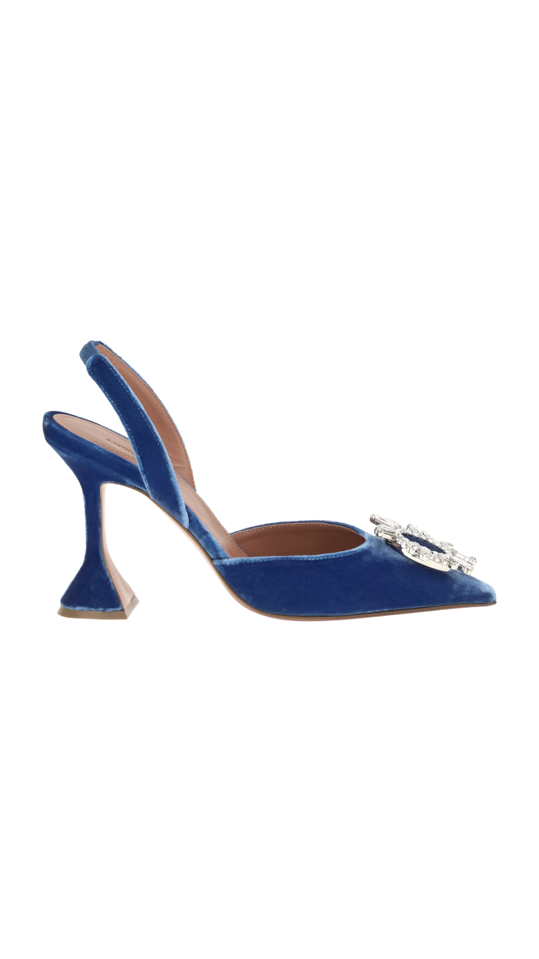 Begum Velvet Slingback Sandals in Blue