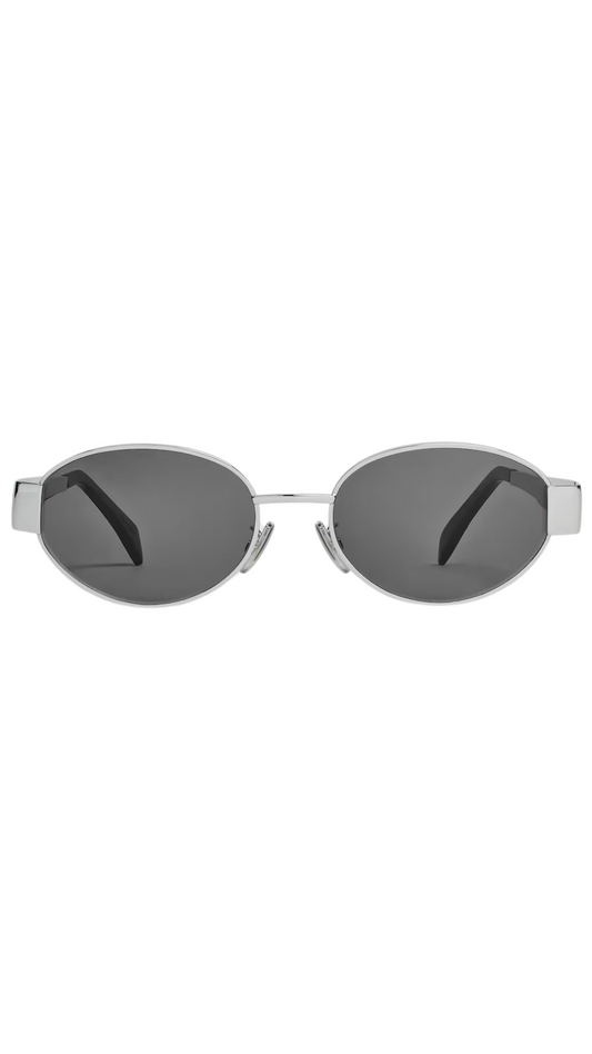 Triomphe Metal 01 Sunglasses in Silver/Smoke