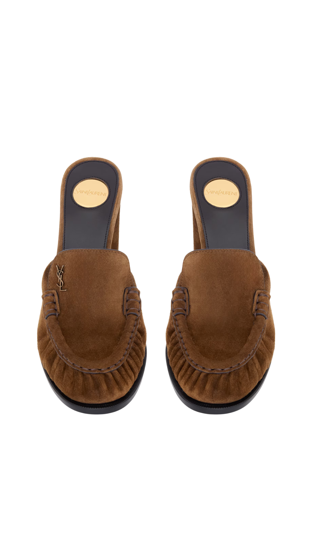 Le Loafer Mules in Suede Dark Havana