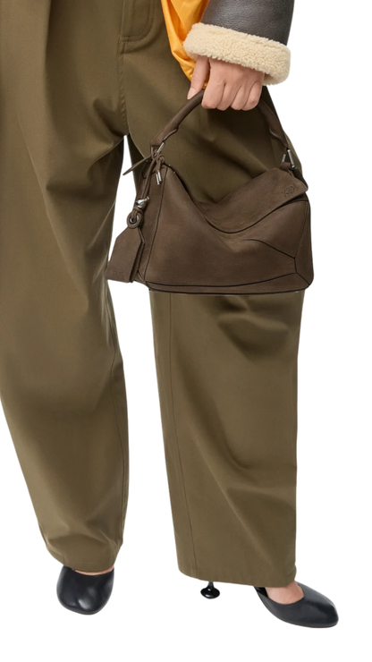 Small Featherlight Puzzle Bag in Tundra Grained Nubuck