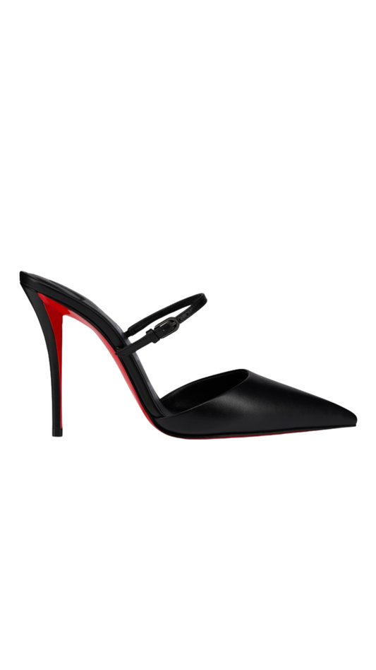 Milena Mule 100 mm Mules - Kid Leather - Black - Women