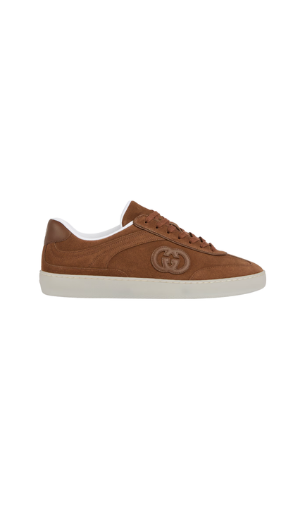 Men's G75 Sneaker in Light Brown Suede