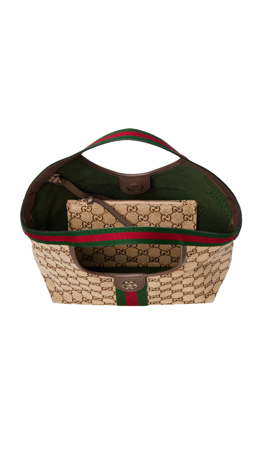 Giglio Small Tote Bag in Beige and Brown GG Canvas