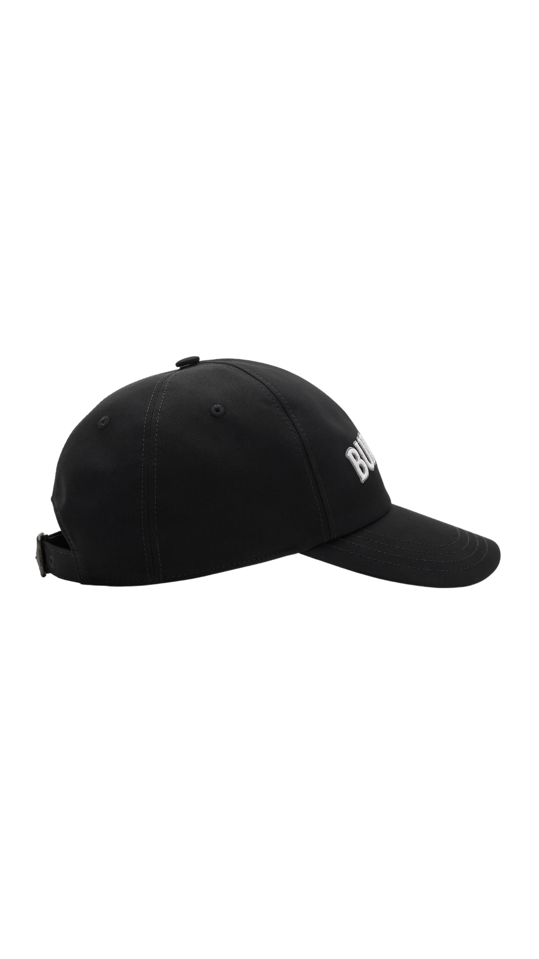Logo Gabardine Baseball Cap in Black