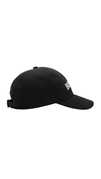 Logo Gabardine Baseball Cap in Black