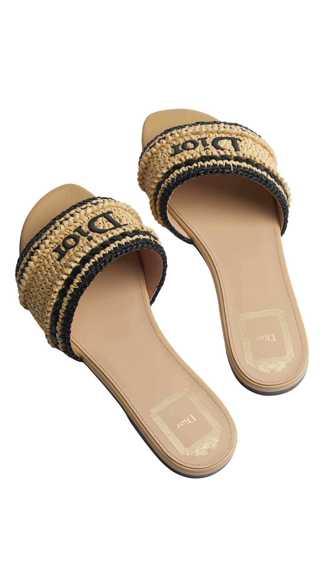 Dioriviera Dior Woven Slide Trench Crocheted Raffia-Effect Technical Fabric