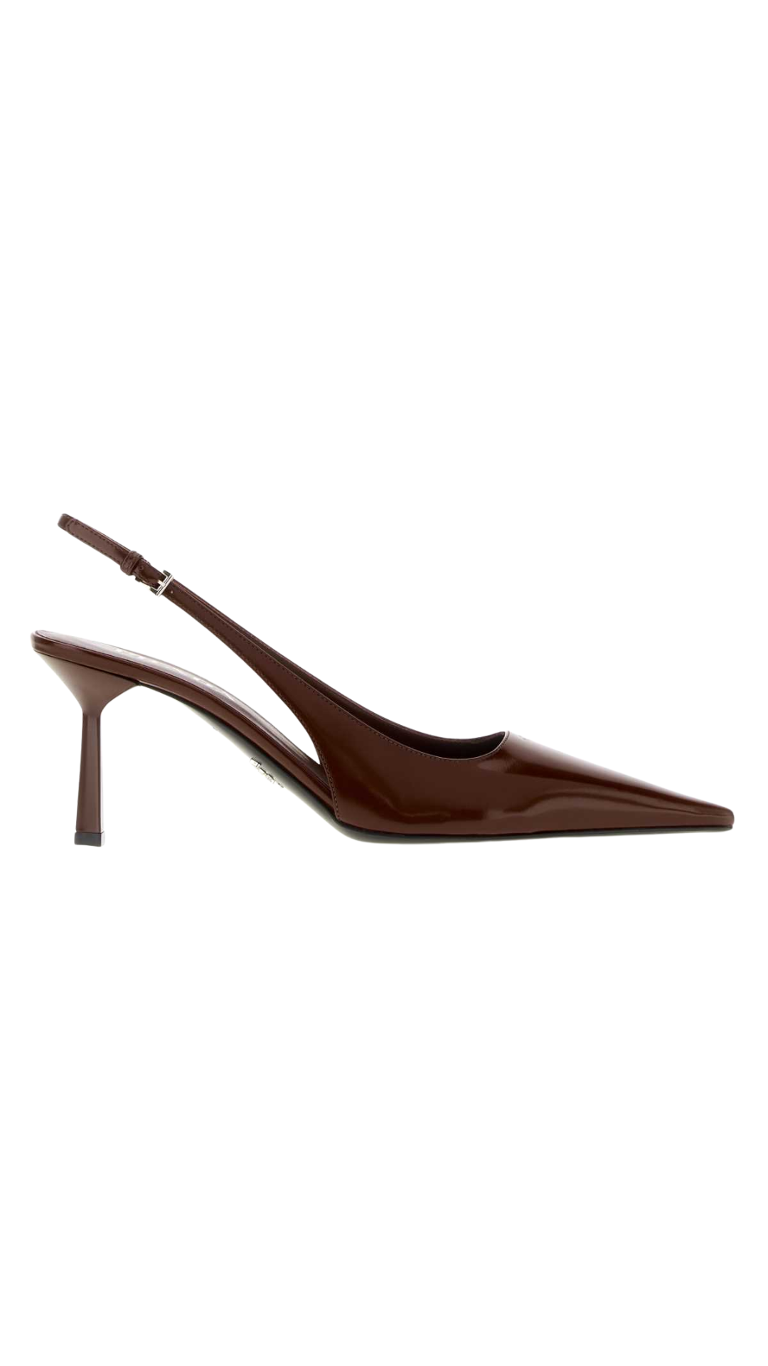 Leather Slingback Pumps in Sienna
