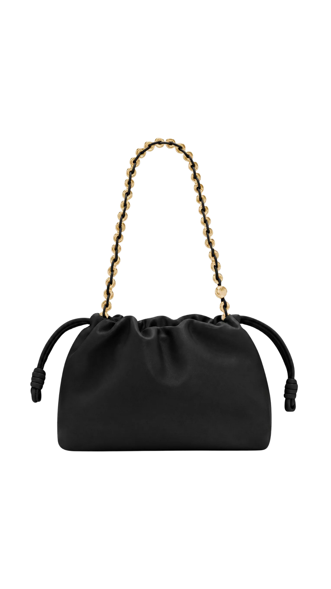 Medium Flamenco Bag in Black Soft Lambskin Nappa