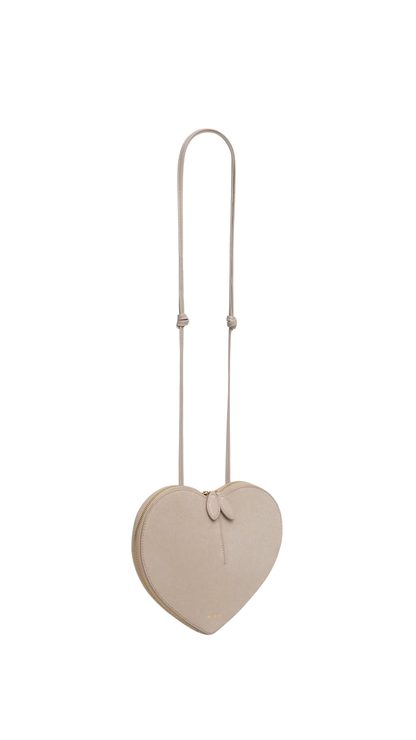 Le Cœur Bi-Material Bag in Grey Leather