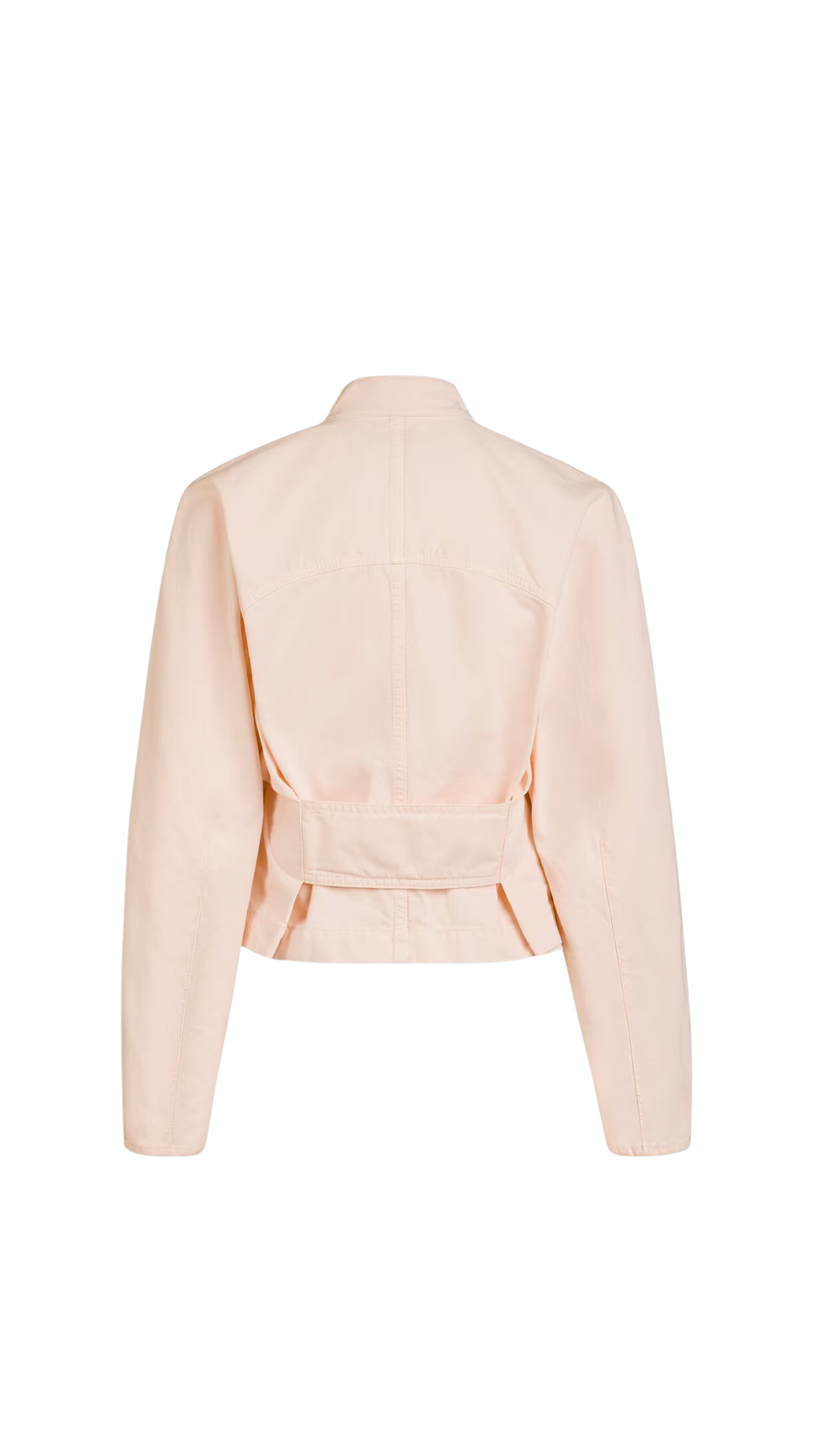 Round Denim Jachet in Pink
