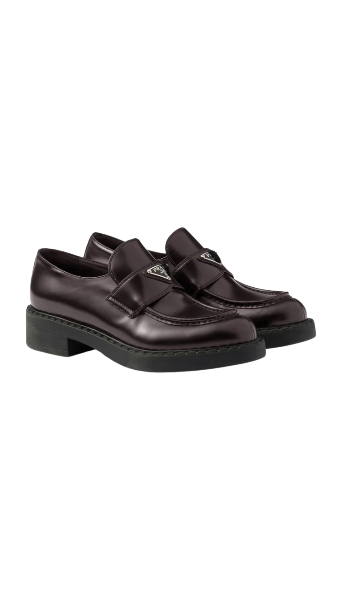Chocolate Brushed Leather Loafers in Sienna