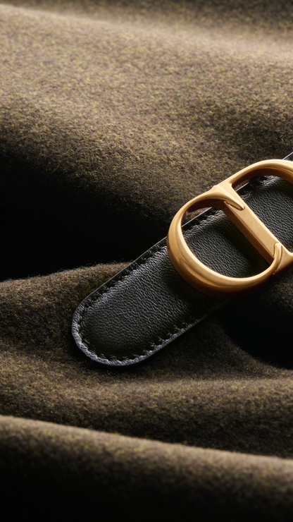 Draped Cape in Brown Cashmere
