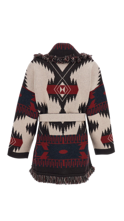 Icon Jacquard Cashmere Cardigan in Multicolored