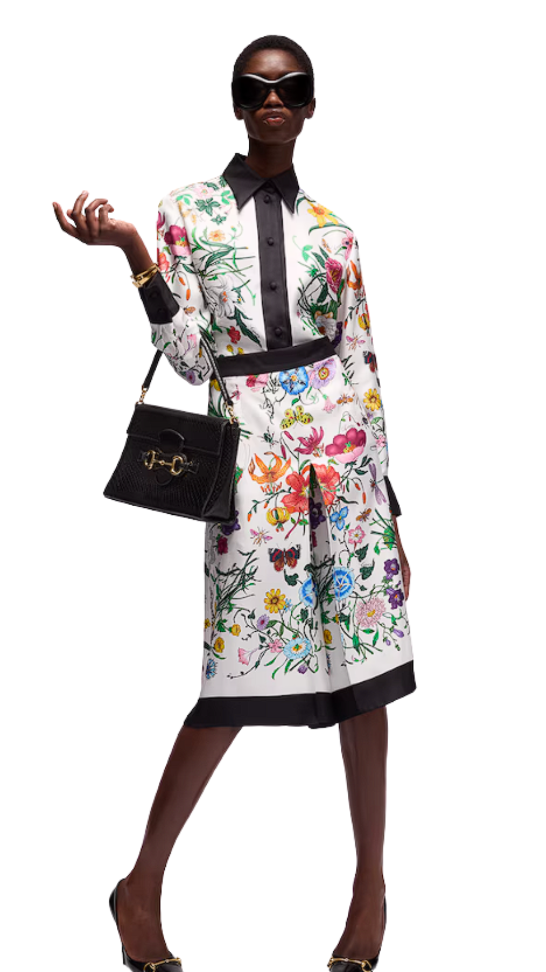 Printed Silk Shirt in Multicolor