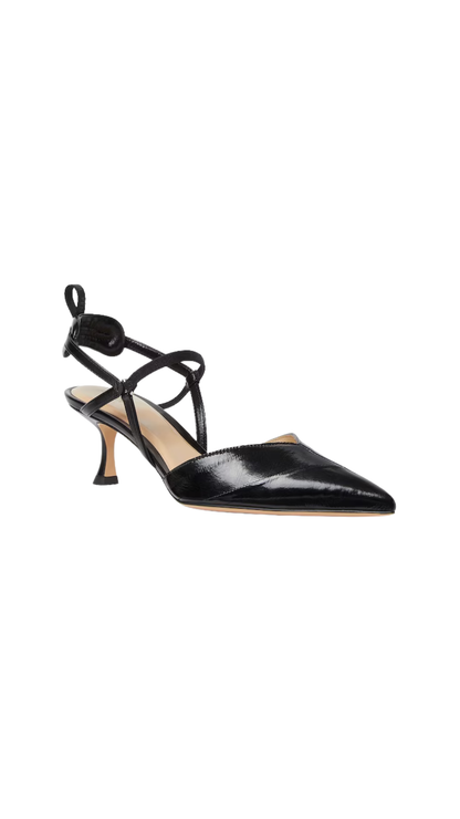 Very Colibrì Slingbacks with Narrow Straps in Black