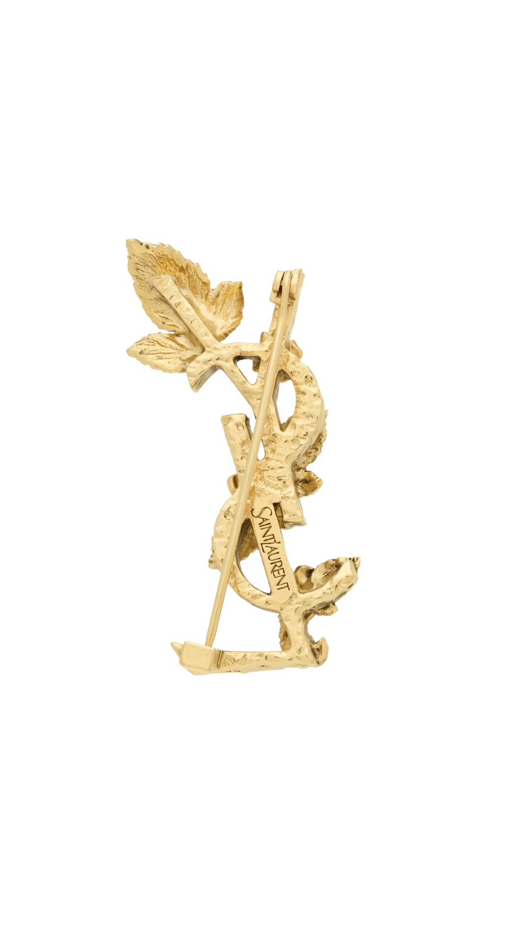 Cassandra Hydrangea Brooch in Patinated Gold Metal