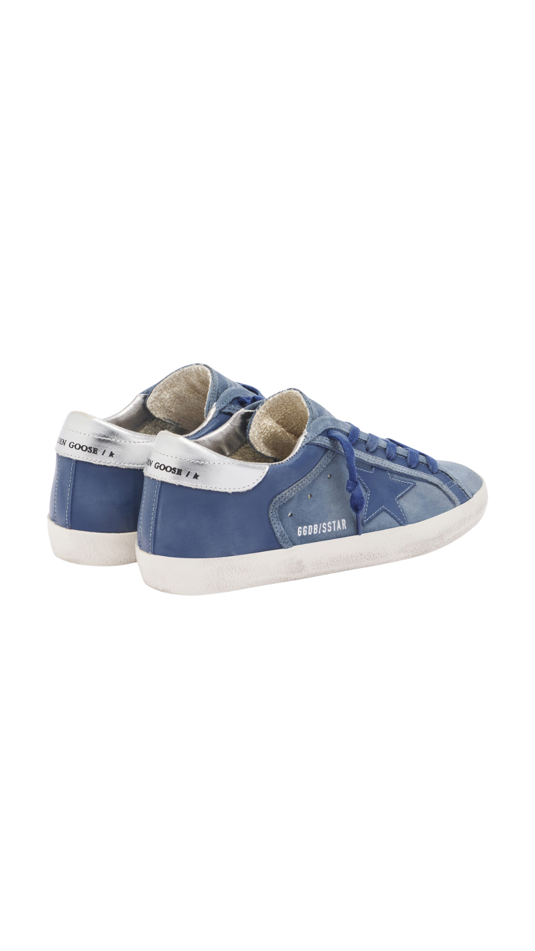 Super-Star Leather and Suede Sneakers in Blue