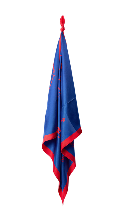 Maison Foulard, 90 in Red/Blue