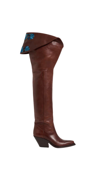 Azelan Thigh High Boot in Sooty Brown